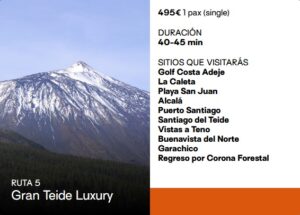 Loty helikopterem nad Teneryfa trasa 5 - Wycieczki po Teneryfie po polsku
